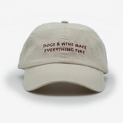 Casquette en jean beige - Dogs & Wine Make Everything Fine