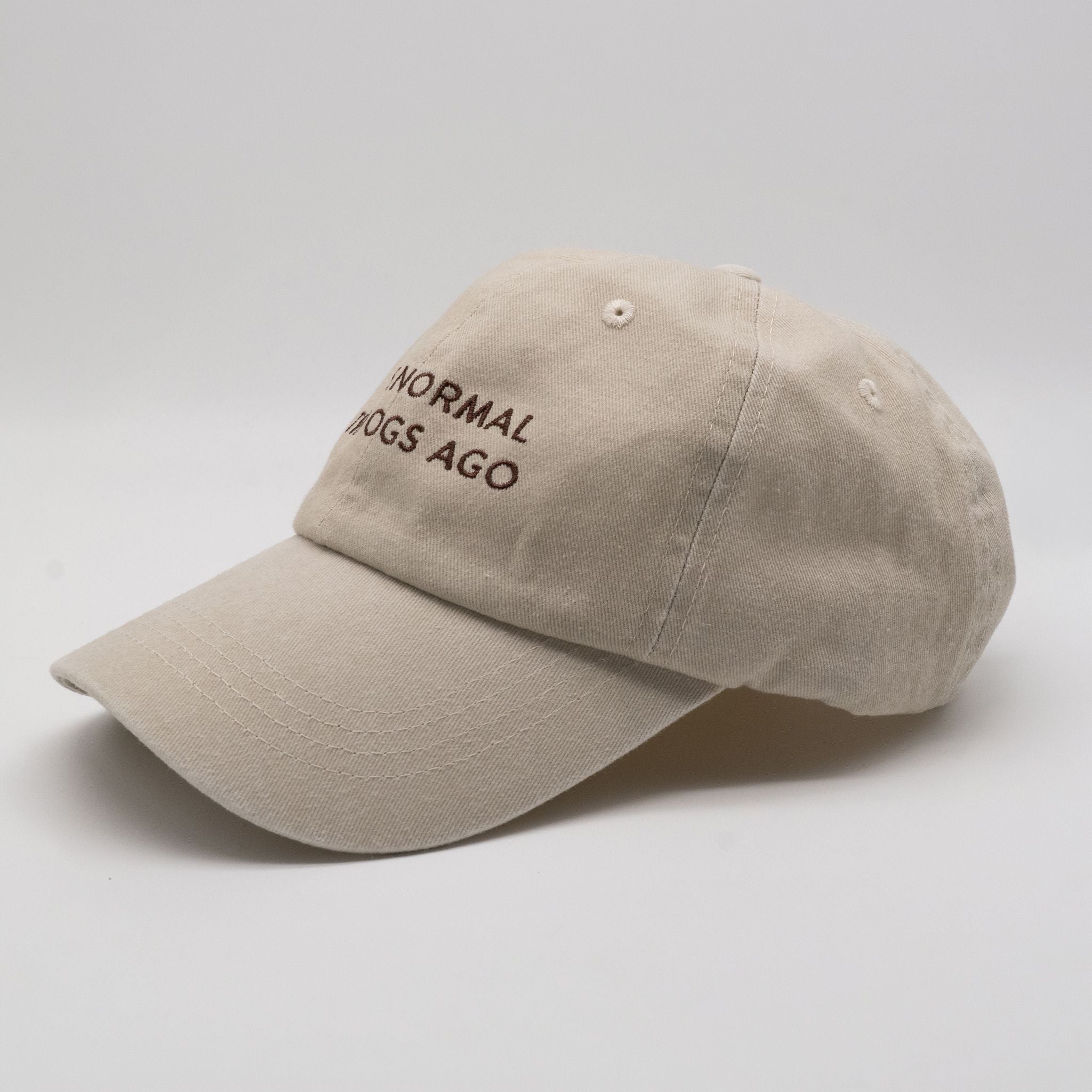 Beige Denim Cap - I Was Normal Two Dogs Ago