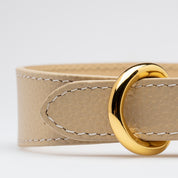 Collier de chien beige fin 