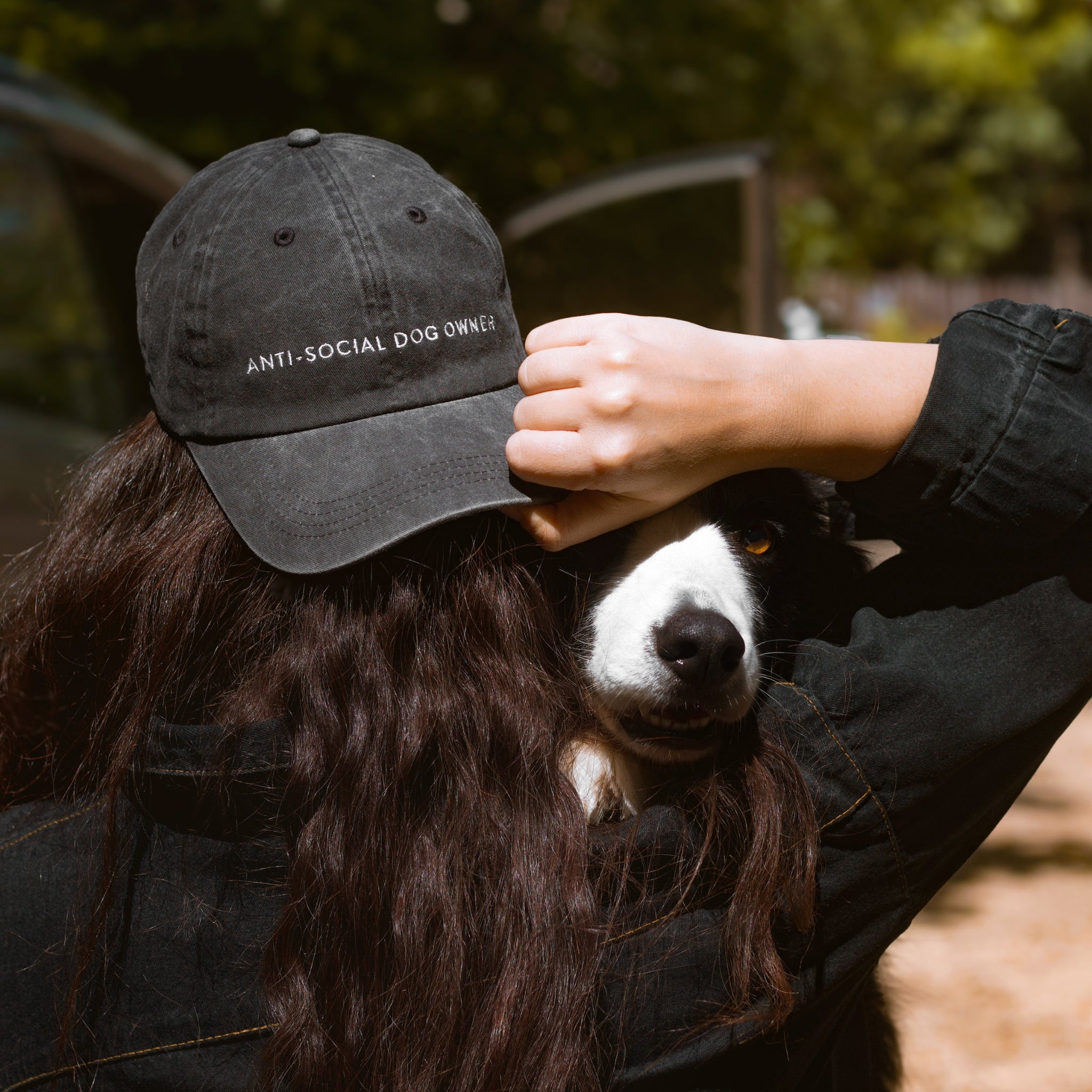 Casquette en denim noir - Anti-Social Dog Owner