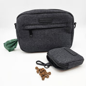 Sac de promenade pour chien en denim noir - Crossbody