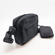 Sac de promenade pour chien en denim noir - Crossbody