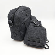 Sac de promenade pour chien en denim noir - Crossbody