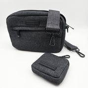 Sac de promenade pour chien en denim noir - Crossbody