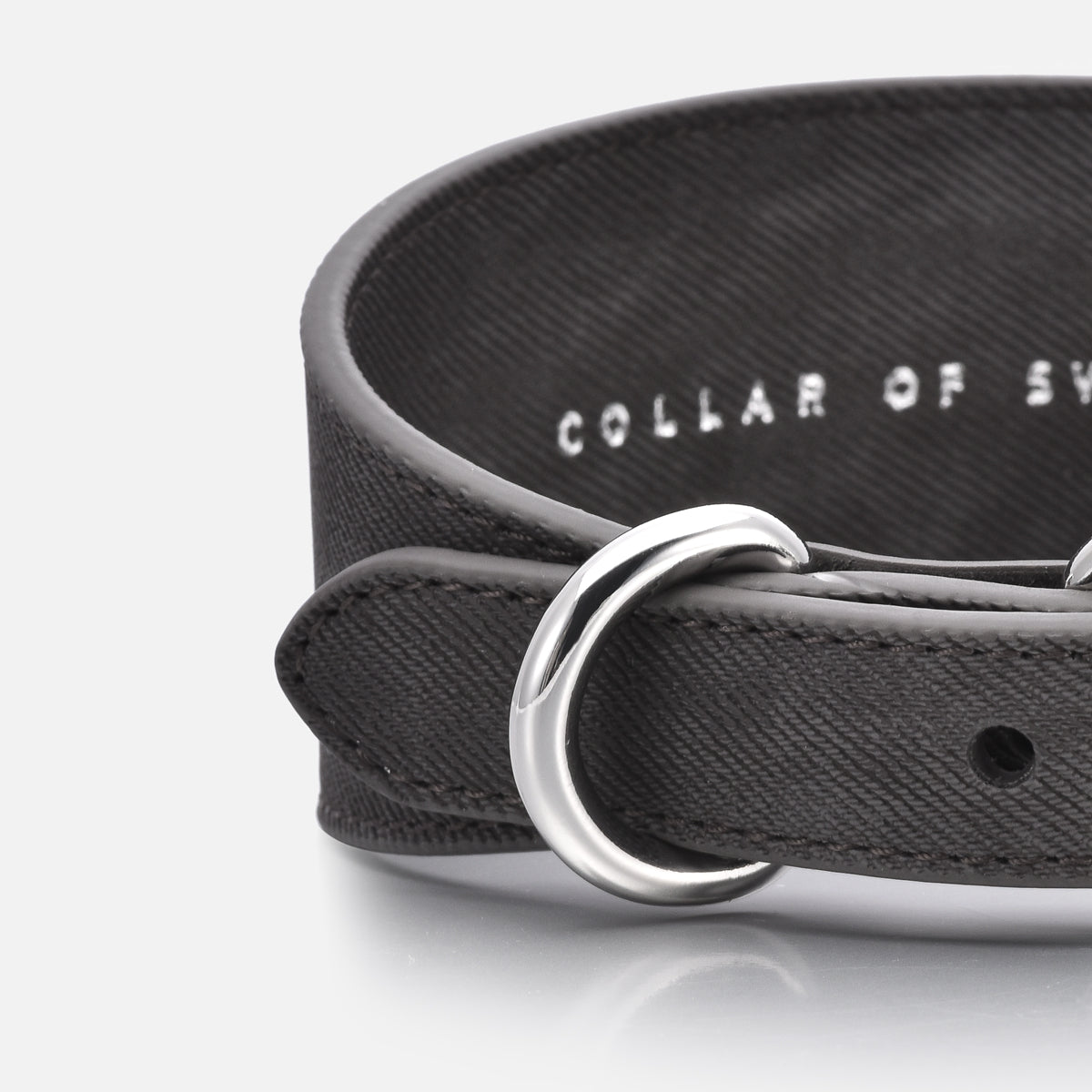 Collier pour chien en denim noir large