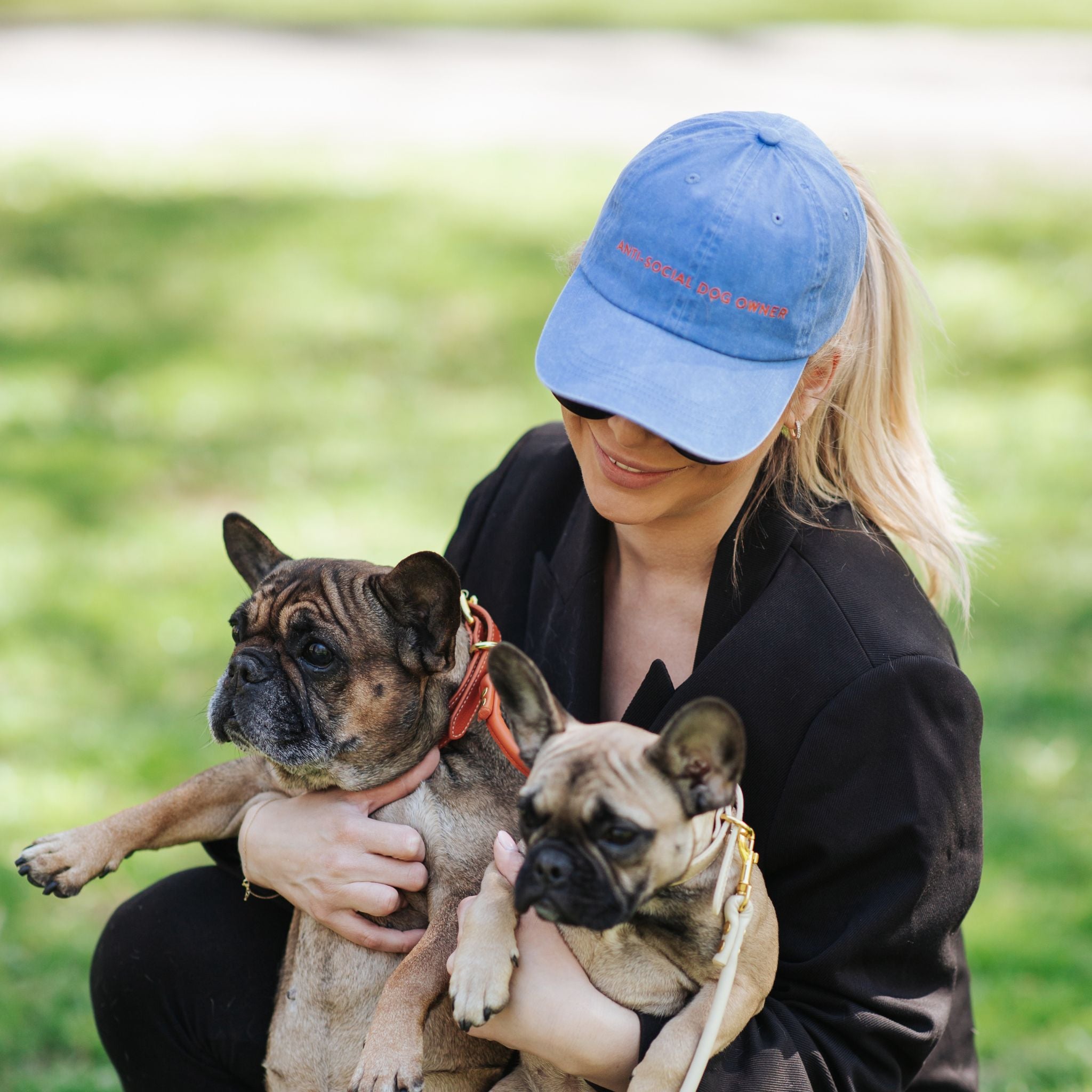 Casquette en denim bleu - Propriétaire de chien anti-social