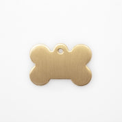 Plaque d'identification pour chien gravée - Os en laiton