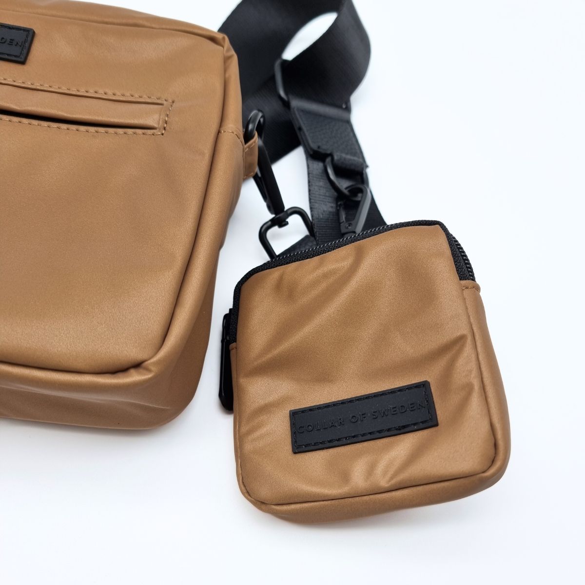 Sac de marche pour chien en bronze réfléchissant - Bandoulière 
