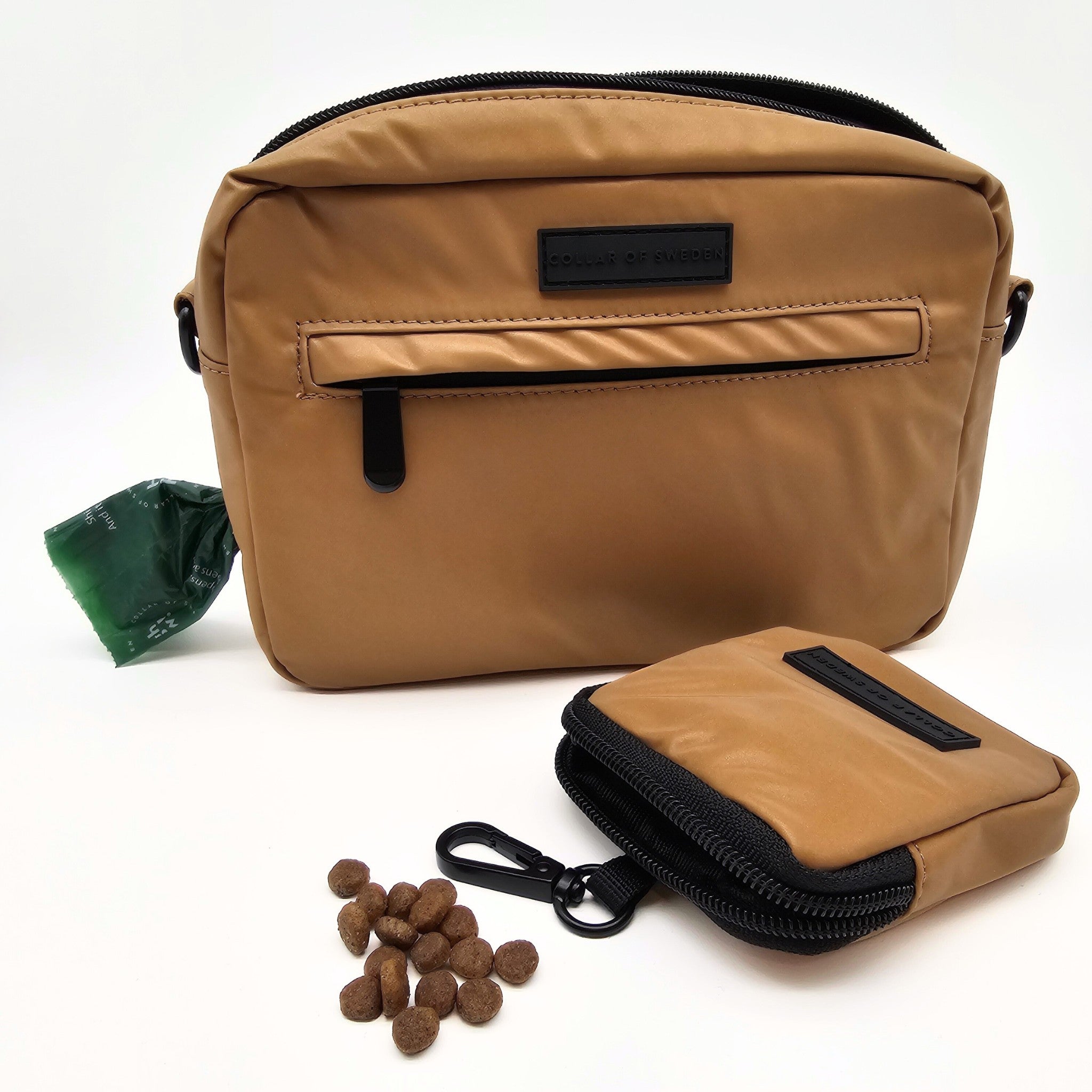 Sac de marche pour chien en bronze réfléchissant - Bandoulière 