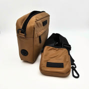 Sac de marche pour chien en bronze réfléchissant - Bandoulière 