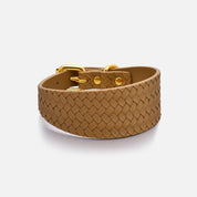 Collier pour chien tressé marron large