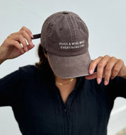 Casquette en Jean Marron - Dogs & Wine Make Everything Fine