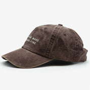 Casquette en Jean Marron - Dogs & Wine Make Everything Fine
