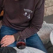 Brown Sweatshirt - Dogs & Wine Make Everything Fine