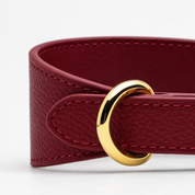 Collier de chien bordeaux large