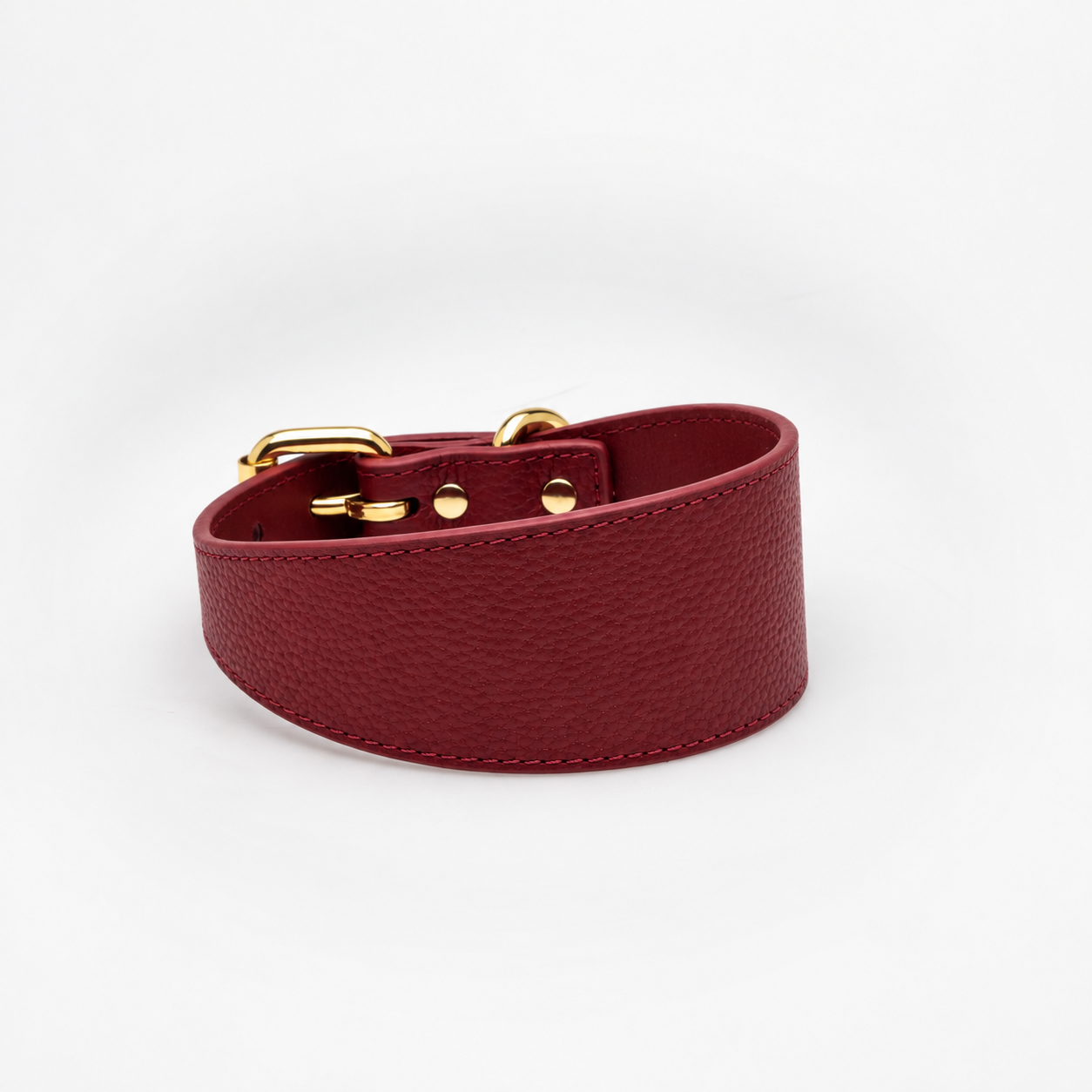 Collier de chien bordeaux large