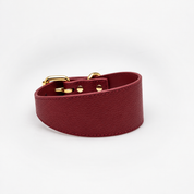 Collier de chien bordeaux large