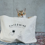 Standard Tote Bag - Cats & Wine Make Everything Fine