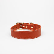Collier pour chien Cognac fin