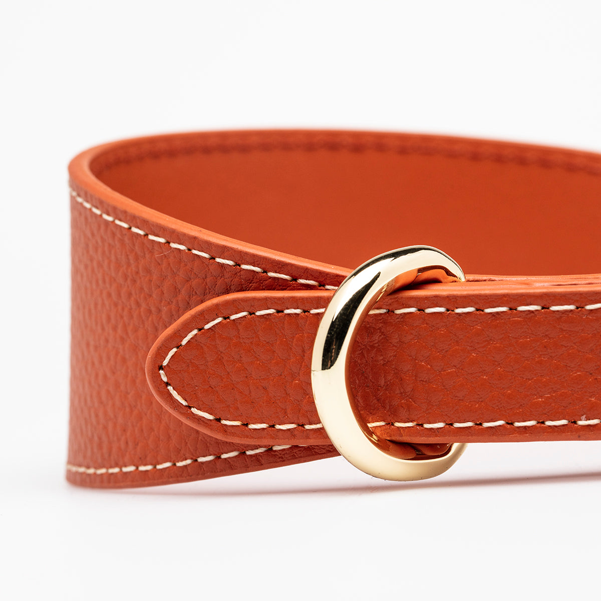 Collier pour chien large Cognac