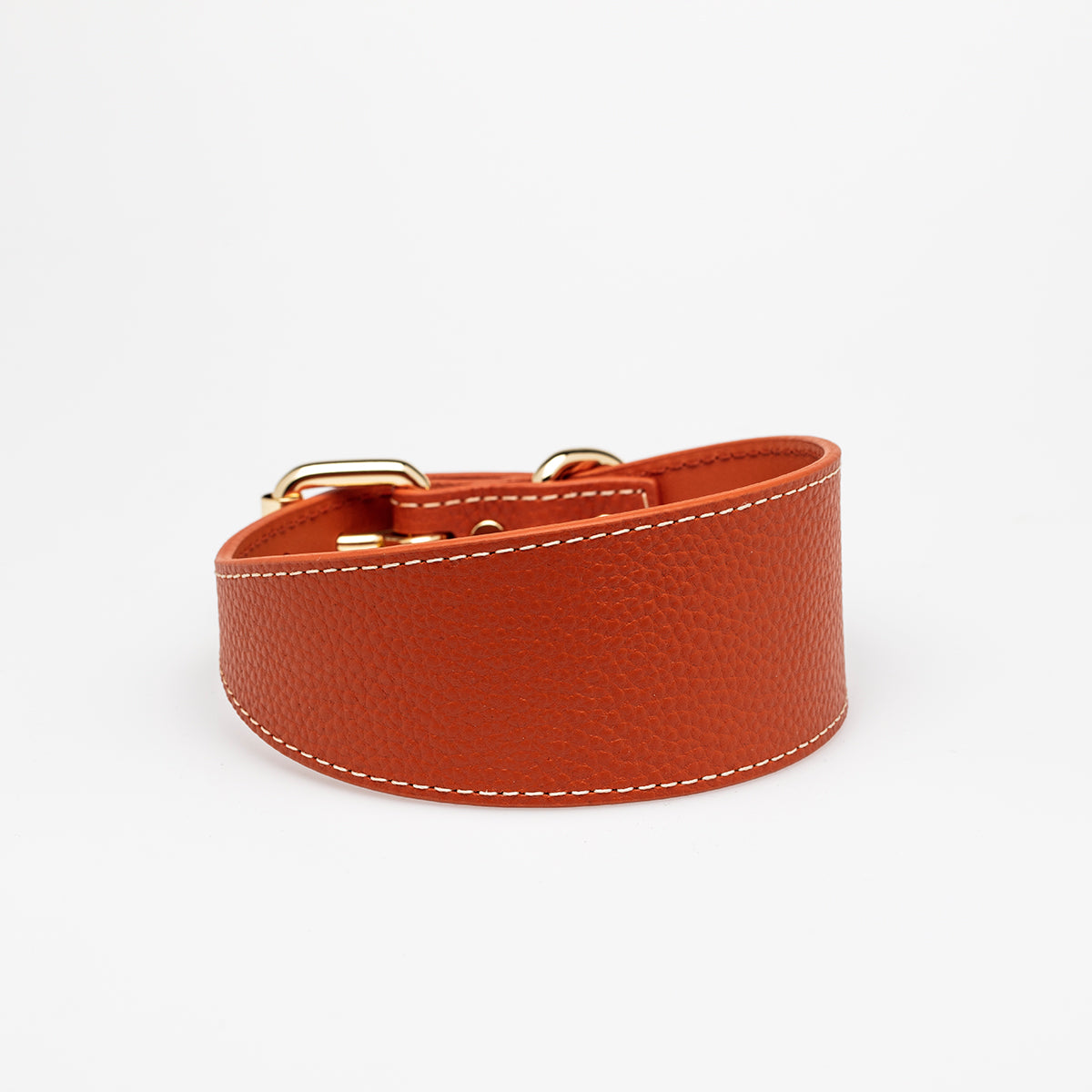 Collier pour chien large Cognac