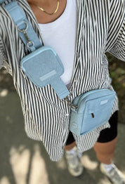 Sac de promenade pour chien en denim - Bandoulière