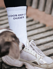 Chaussettes tubulaires blanches - Dogs Before Dudes