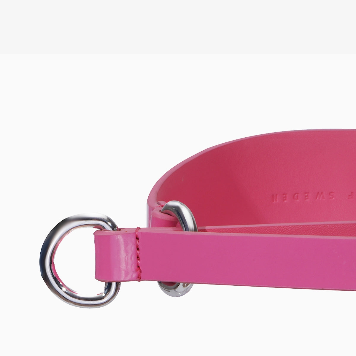 Glossy Pink Dog Martingale WideCollier martingale pour chien rose brillant large