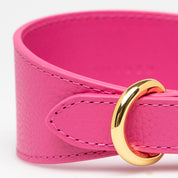 Collier pour chien rose vif large