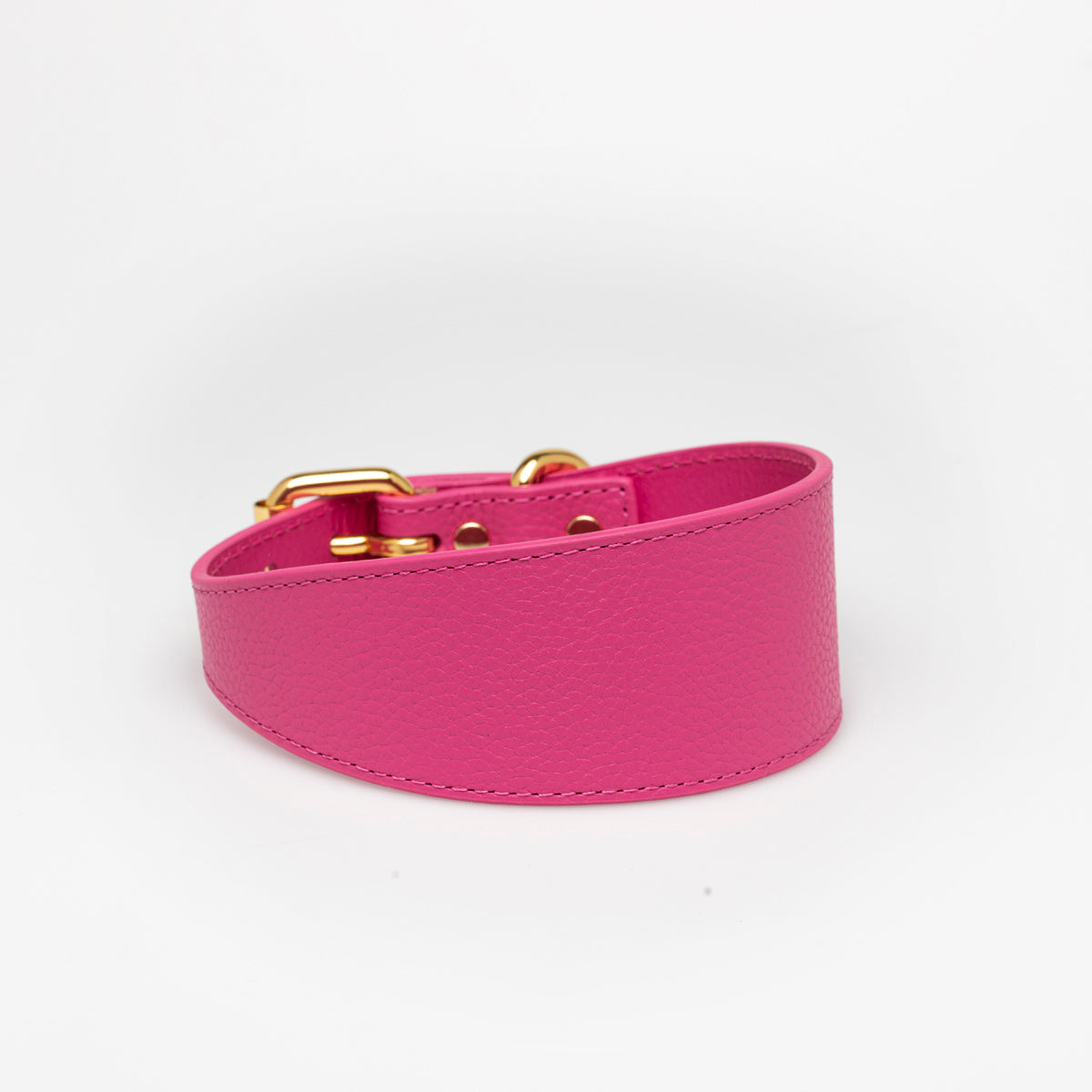 Collier pour chien rose vif large