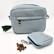Sac de promenade pour chien en denim - Bandoulière