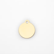 Plaque d'identité pour chien gravée - Cercle Premium en Or