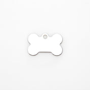 Tag de Chien Gravé - Os en Argent Premium