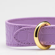 Collier de chien fin Violet Croco


