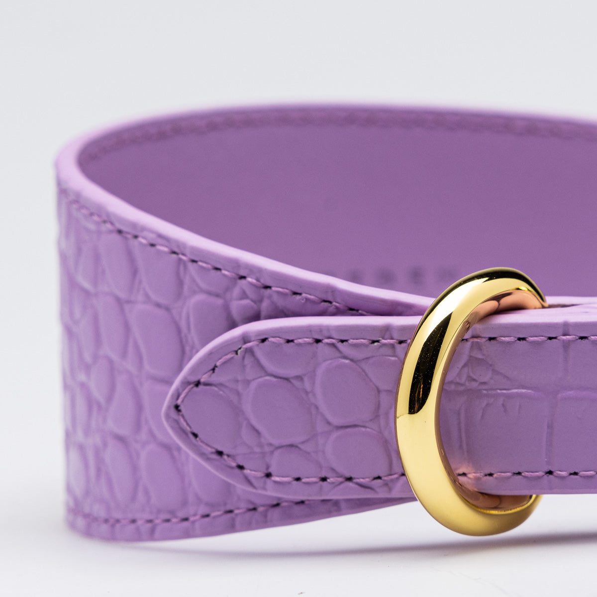 Collier pour chien large Violet Croco

