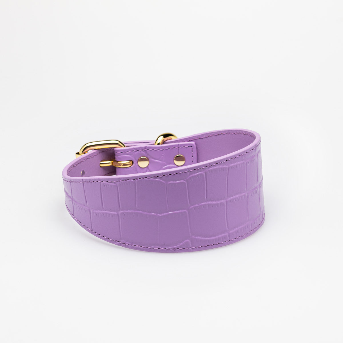 Collier pour chien large Violet Croco

