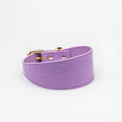 Collier pour chien large Violet Croco

