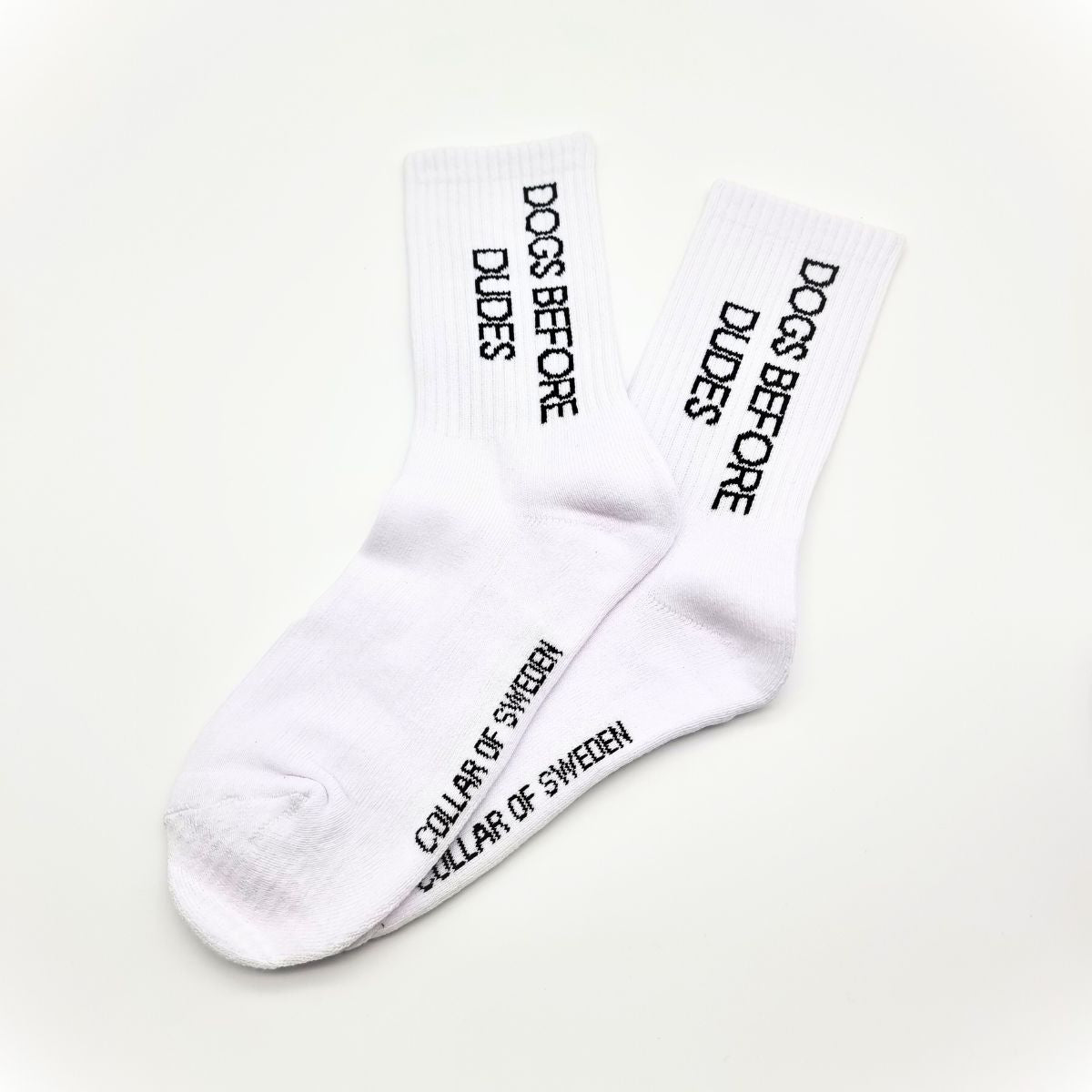 Chaussettes tubulaires blanches - Dogs Before Dudes