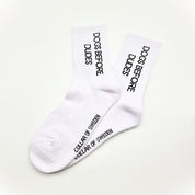 Chaussettes tubulaires blanches - Dogs Before Dudes