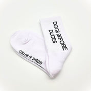 Chaussettes tubulaires blanches - Dogs Before Dudes