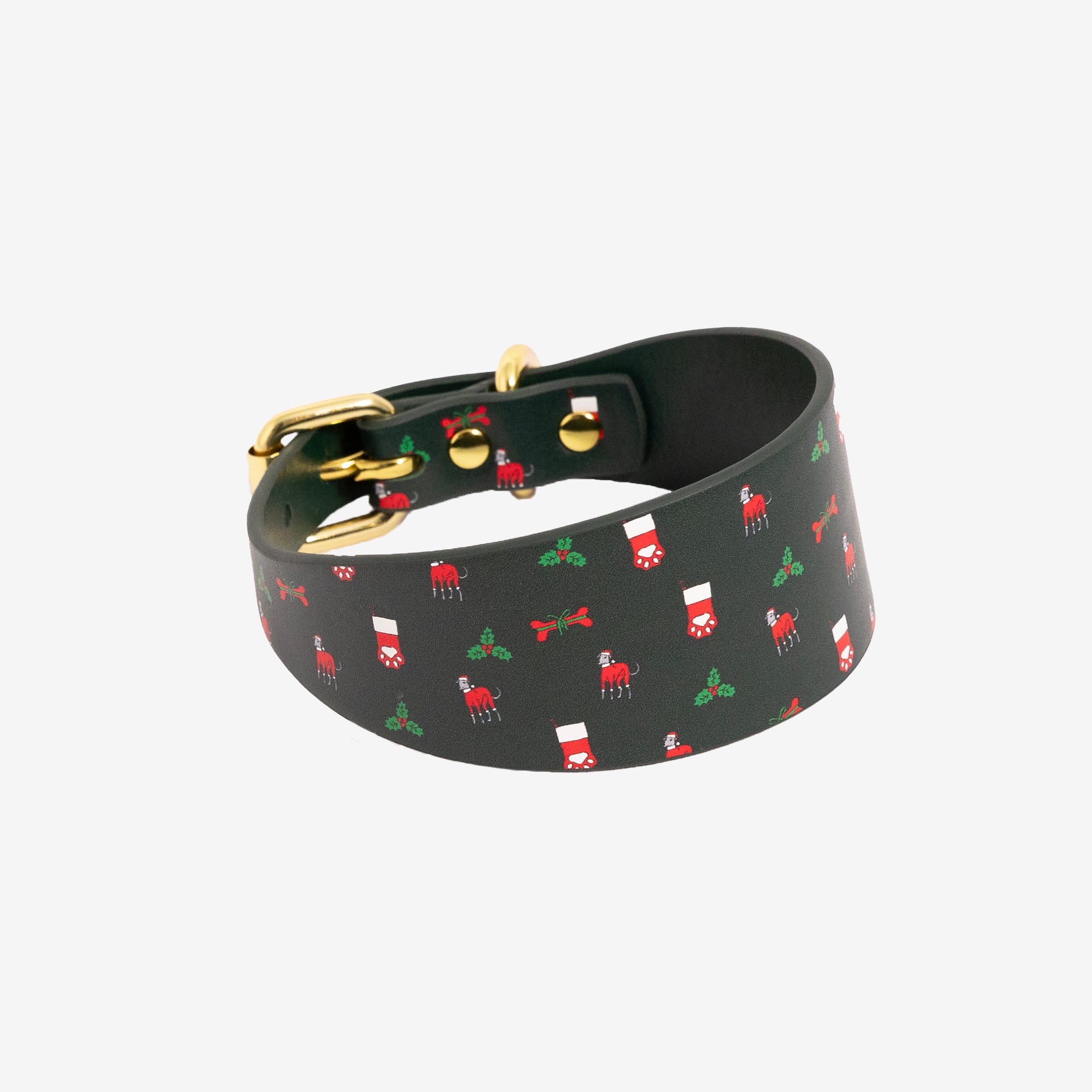 Santa Paws Christmas Dog Collar Wide
